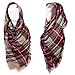vesfashion 2pcs Scarf Plaid&Tartan Infinity Scarf for Women Classic Large Blanket Scarf Stylish Gorgeous Wrap Shawl Soft Shawl