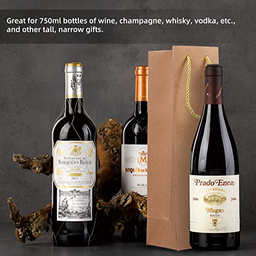 LotFancy Kraft Wine Bags 12 Pack, 4\