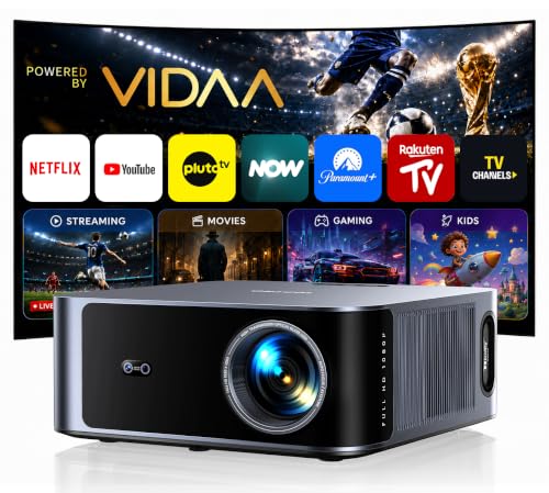 TOPTRO X9 Pro Smart Projector 4K Power by VIDDA, 2200 ANSI High Brightness, 40W Speakers, Dolby, Voice Control【Faster Speed & More APPs & TV Live】FHD 1080P Home Cinema Projectors, HDR 10, Auto Focus