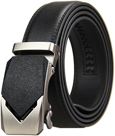 GAFASTWO Ratchet Belts for Men, Men's Genuine Leather Dress Belt with Automatic Buckle, Men's 1 3/8" in. Business Belts