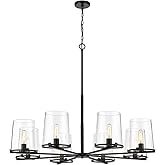 Z-Lite 3032-8MB Callista - 8 Light Chandelier in Transitional Style-36 Inches Tall and 44 Inches Wide, Finish Color: Matte Bl