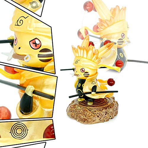 Pikachu Action Figure Cosplay Naruto Model Anime Statues Toys Doll Birthday Gifts (Naruto