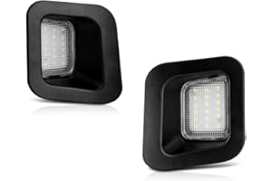 VIPMOTOZ Full LED License Plate Light For 2003-2018 Compatible with Dodge RAM 1500 2500 3500 Pickup Truck, 6000K Diamond White, 2-Pieces Tag Lamp Assembly Replacement