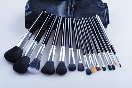 LaiFeiYa - 18 Pieces Professional Makeup Cosmetic Brush Set Kit Premium Synthetic Natural Cosmetic Kabuki Foundation Blending Blush Concealer Eyeliner Face Powder Brush Set Kit with Case Bag