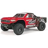 ARRMA SENTON 4x4 MEGA 4WD RC Short Course Truck RTR with 2.4GHz Radio | 7C 2400mAH NiMH Battery | Charger | 1:10 Scale (Red/Black)