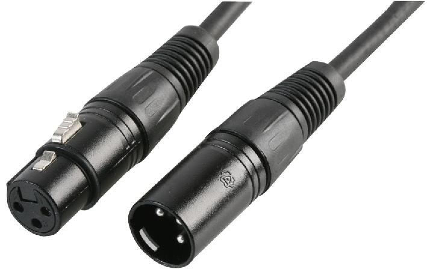 PULSE PLS00267 DMX Lead – 3‑Pin XLR Male to Female, 3 m, Black