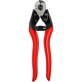 FELCO C7 Swiss Made Cable Cutters &ndash; One-Hand Wire Cutters for Bike Brake Lines, Fencing &amp; Electrical Work | Compact Hand Tool with Triangular Hardened Steel Blades, Non-Slip Grip, No-Fray, 7mm