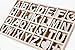 Mega Box of 168 Craft Wood Letters, Varying Natural Colors, Wood Alphabet, 2.125