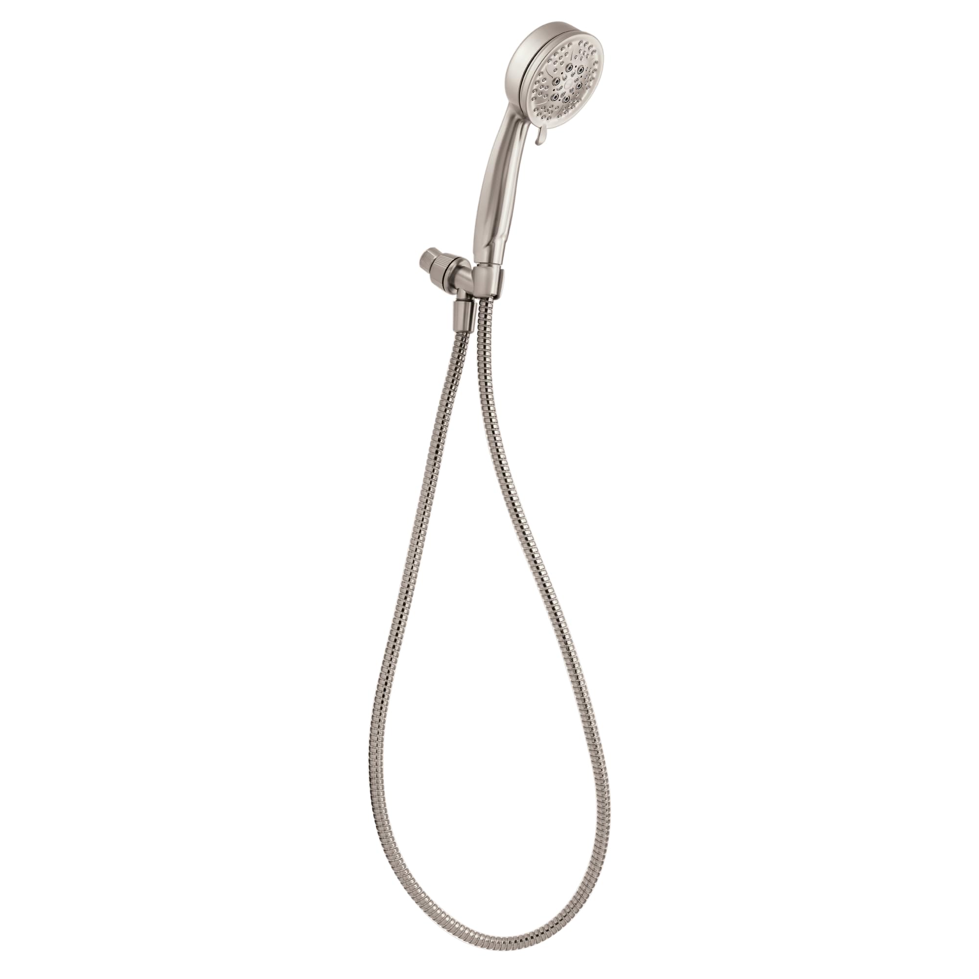 Photo 1 of Moen 26015SRN Caldwell 4.25-Inch Five-Function Handheld Shower with Bracket and Hose, Spot Resist Brushed Nickel