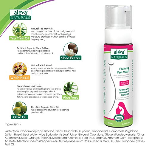 Foaming Feminine Wash |For Intimate Areas |Self-Foaming Pump |pH Balanced |Cleanses and Refreshes |Made with Natural and Organic Ingredients |Dermatologist & Gynecologist Tested |(6.7 fl.oz / 200ml)