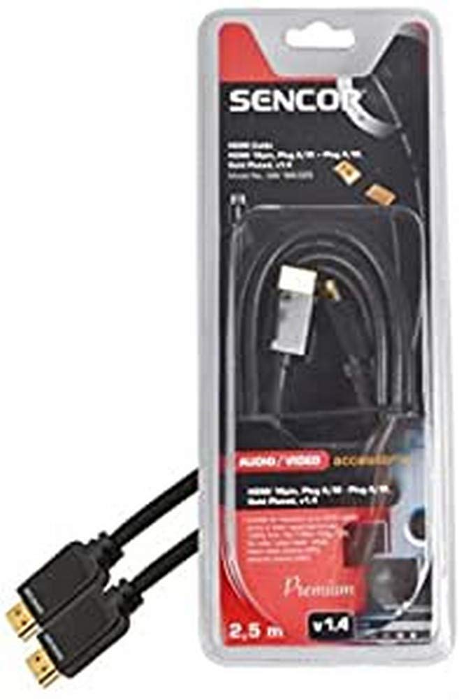 SENCOR SAV 166-025 HDMI 19 Pin Male to Male/Male v1.4 Cable Length: 2.5 m HDMI M-M 2.5 m v1.4