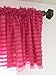 A Vision to Remember Hot Pink Sheer Ruffle Valance Extra Wide Window Treatment