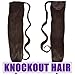 Human Hair Ponytail Extension Wrap 20” 100% Real Remy Premium Grade AAAAA 80 Grams Long Straight Human Hair Silky Soft by Knockout Hair (#02 Dark Brown)