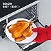 Icicle Thick Heat Resistant Silicone BBQ Grilling Oven Glove Set for Baking Smoking Frying Boiling Cooking, Pure Food Grade, Waterproof, Heavy-duty Durable,1 Size Fits All, Red