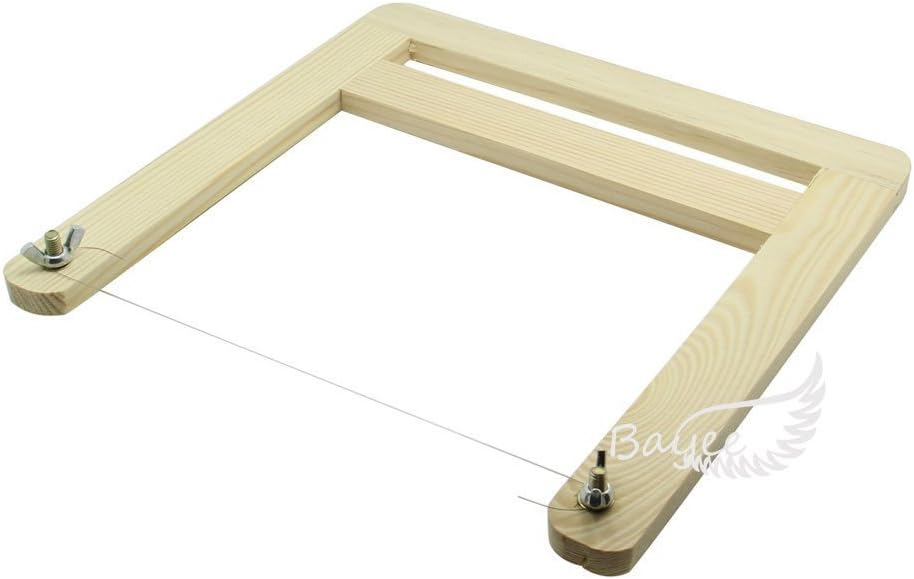 Bayee Wooden Loaf Wire Soap Cutter string Cutting Tool for Soap Candle Wax making