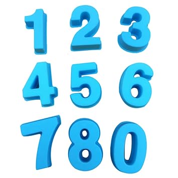 Modely Silikon Backen Backform Backform für Hochzeit Geburtstag Jubiläum 9er Set Aluminium Alphabet Zahlen DIY Backen Formen 