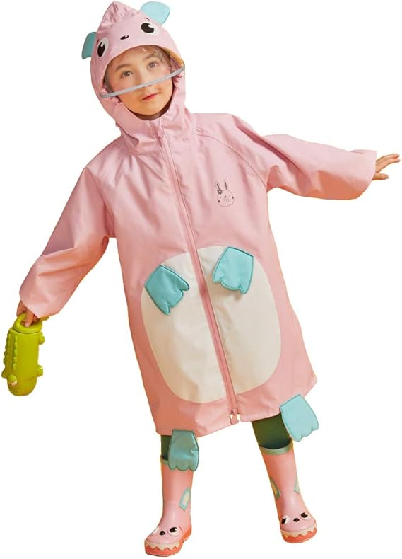 Amazon レインコート女の子 レインウェア 男の子 キッズ バイザー付き ベイビー Raincoat 子供用 防水 カッパ 通学 雨具 携帯ポーチ 付き レインウェア 通販