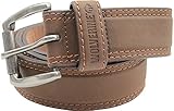 Wolverine Men’s Double Topstitched Leather Belt Roller Buckle w/ Updated Buckle!
