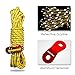 GEERTOP 6 Pack 4mm Reflective Tent Guide Ropes Lightweight Guy Line Cord with Guyline Adjuster Aluminum Tent Cord Tensioners for Camping Hiking Backpacking - Essential Camp Accessories 13 Feet Yellow