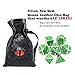 Haxtec Glow in The Dark Glowing Green Silver Metal Dice Set W/Dragon Dice Bag D&D for RPG Games DND Gifts Compatible with Dungeons and Dragons