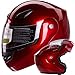 Metallic Wine Red Modular Flip up Motorcycle Helmet DOT #936 (XL)