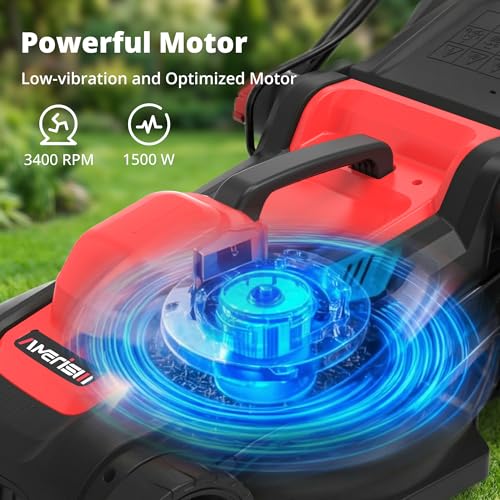 AMERISUN 14" 2IN1 Corded Electric Lawn Mower with 10-Gallon Collection Bag photo 10