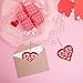 10 Set Valentine's Day Hanging Felt Heart Ornaments Red and Pink Heart Shaped Cutouts 2.4