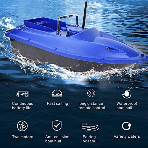 Vbest Life 500m Télécommande Bateau D’amorce De Pêche, Sans Fil Rc Poisson Leurre Bateau (110-240v)