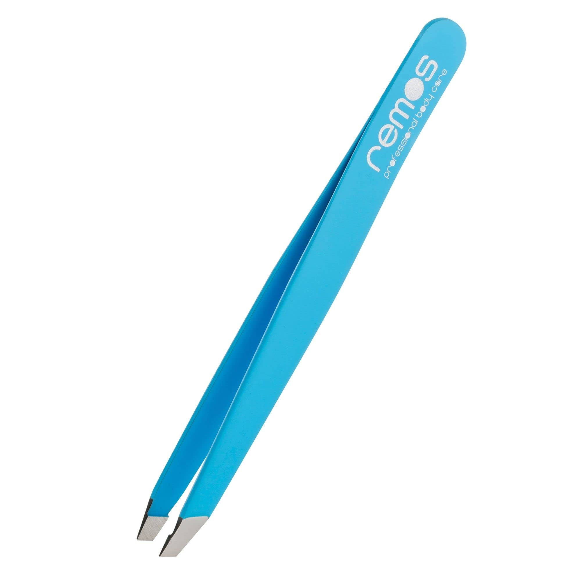 REMOS Professional Tweezers with Extra fine Tips for Plucking Eyebrows - Blue
