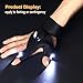 Sportsvoutdoors LED Flashlight Magic Strap Fingerless Gloves with 2 LED light for Repairing in Darkness Places and Outdoor Activities Essential Equipment (Left & Right handed)