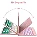 Earto iPad 9th Generation Keyboard Case 10.2 inch (2021), 8th / 7th Gen, Air 3, Pro 10.5 Compatible, 7 Color Backlit, 360 Rotatable, Slim Wireless Keyboard with Folio Hard Back Cover, Rose Gold