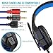 Gaming Headset Mic LED Light Laptop Computer, Cellphone, PS4 so on, DLAND 3.5mm Wired Noise Isolation Gaming Headphones – Volume Control.(Black Blue)thumb 3