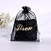 JISEN Women Banquet Party Fingerless Elegant Lace Embroidered Bridal Gloves 11 Inch Black