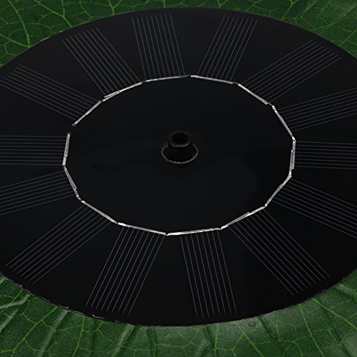 Whitelotous 1.5W Solar Powered Panel Kit Water Pump for Garden Pond Fountain Pool,Bird Bath Foutain Pump,Outer Watering Submersible Pump