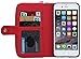 iPhone 6/6SWallet Case, HYSJY Girls Women Magnets Detachable Zipper Wallet Case iPhone 6/6S Cover PU Leather Folio Flip Holster Carrying Case Card Holder for iPhone 6 /6S 4.7