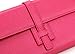 Grebago Women's Genuine Leather Long Wallet Clutch Purse Handbag Card Holder Case with Coin Zipper Pocket Orange (Gift box)