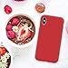 SURPHY Silicone Case for iPhone Xs Max Case, Soft Liquid Silicone Shockproof Phone Case (with Microfiber Lining) Compatible with iPhone Xs Max (2018) 6.5 inches (Red)