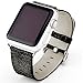 iiteeology Compatible with Apple Watch Band Women Girls, Genuine Leather Sparkly Bling Glitter iWatch Band for Apple Watch Series 4 Series 3 Series 2 Series 1 (38mm/40mm Black Band + Silver Connector)