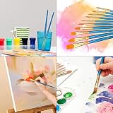 Amazon Basics Paint Brush Set PBT Wood Handle 10-Piece Assorted Sizes view 10