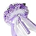 vLoveLife Wedding Bouquet For Bride, 8 x 11 inch Purple Rose Flower Bouquet for Bridal, Holder Bouquet for Bride, Bouquets for Bridesmaids, Ceremony Decor & Photo Props & Wedding Favors Flower Bouquet