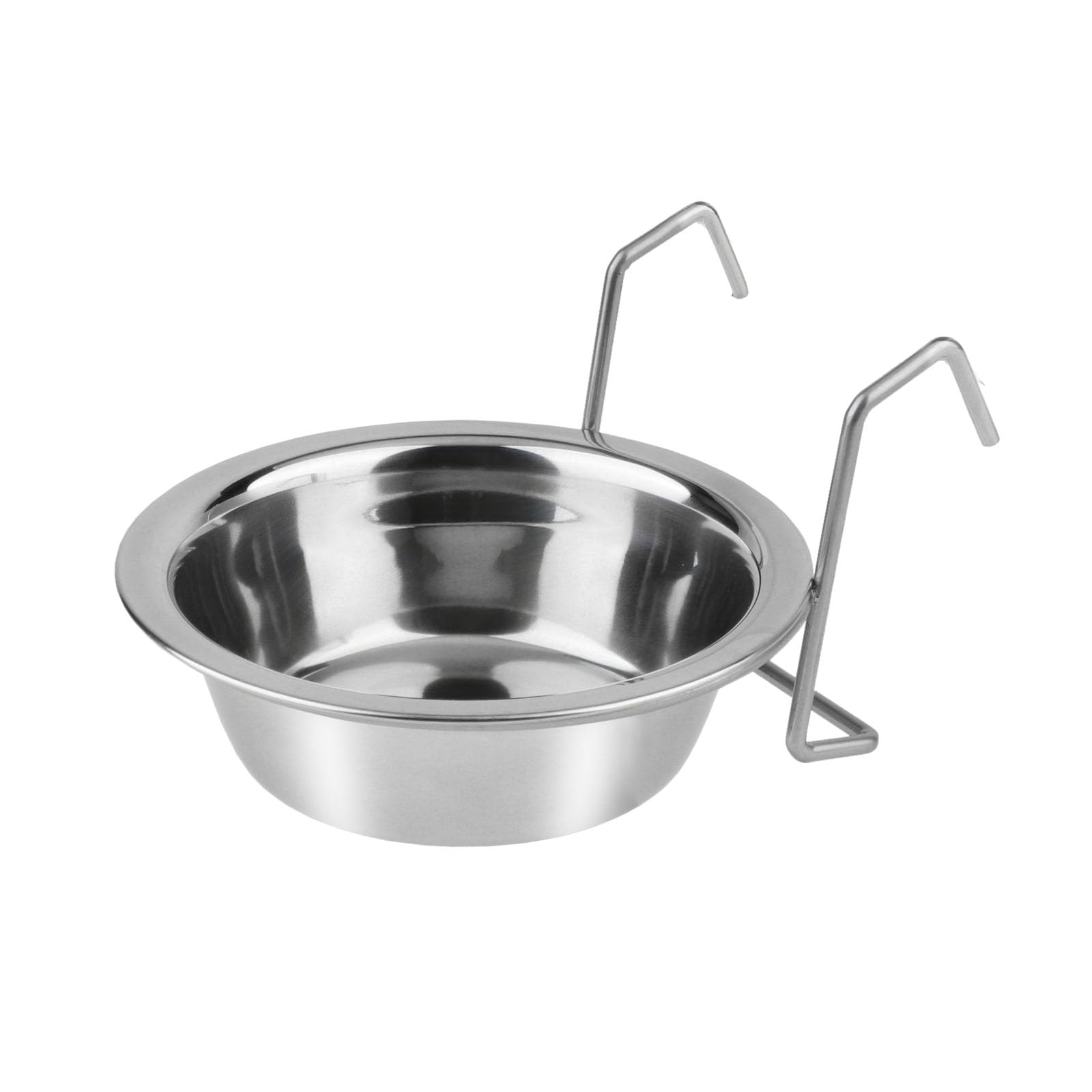 Pet Stainless Food Water Cup with Bolt Hooks For Pet Bird Crates Cages Coop Dog Cat Parrot Bird Rabbit Pet (Small,11 * 7cm)