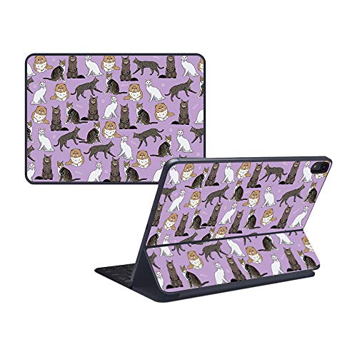 MightySkins Skin Compatible with Apple iPad Pro Smart Keyboard 11" (2018) - Cat…