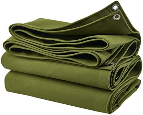 ZDD Padded waterproof tarp, dustproof, rubber canvas, car tarpaulin, (550 g / m2) green, 5 sizes to choose from (Size : 2x1.5m)