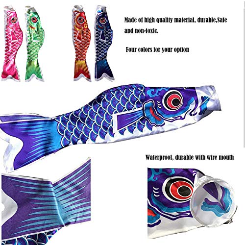 New 5 Colors 55cm Waterproof Japanese Carp Windsock Streamer Hanging Fish Flag Decor Kite Koinobori For Children