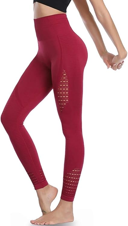 red gym leggings