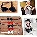 Glittermall Solid Color Adjustable Boys Kids Bow Tie Collection - 12 Mixed Color/12pcs