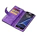 Galaxy S7 Edge Wallet Case, Leather [9 Card slots] [photo & wallet pocket] (Purple)