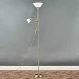 MiniSun Modern Antique Brass 2 Way Floor Lamp Mother Father Child view 3