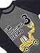 3rd Birthday Bulldozer Construction Party 3 Year Old Boy Toddler Kids T-Shirt 3T California Blue