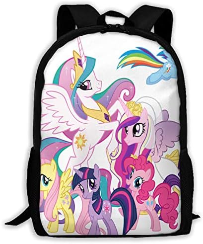 Backpack For Girls Boys My Little Pony Unicorn Family Zipper School Bookbag Daypack Travel Rucksack Gym Bag For Man Women